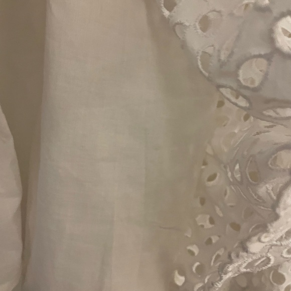 J. Crew White Eyelet Tiered Long sleeve Dress- Size Medium - Picture 10 of 10